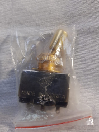 Interruptor De Palanca De Tono Cerrado De 3 Vías Oro Plateado