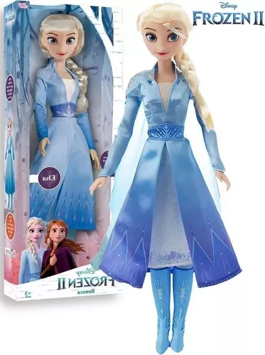 Boneca Elsa Grande Frozen 55cm Disney Original Baby Brink – Maior