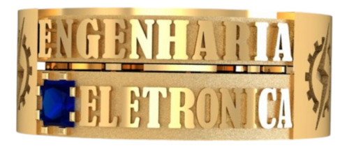 Anel De Formatura Engenharia Eletronica Ouro 18k