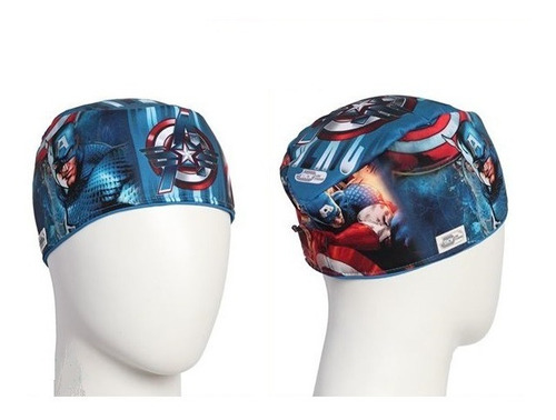 Gorros O Cofias Clínicos Quirúrgicos / Capitan America Azul