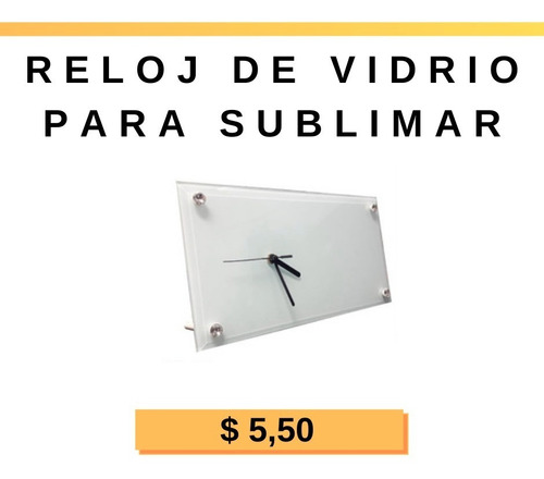 Reloj De Vidrio Para Sublimar