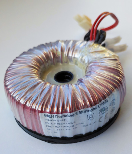 Transformador Toroidal Alemán 115vac / 24vac