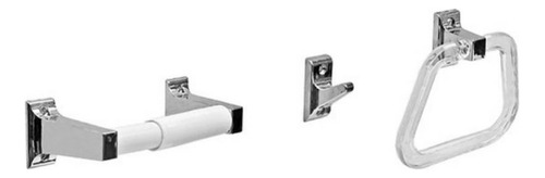 Accesorios De Baño 3pz Stretto 21lz6000002 Ecofriendly Cromo