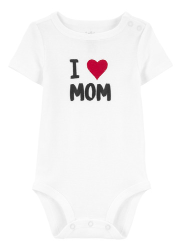 Body De Algodón Estampa   I Love Mom  Oshkosh 1o815110