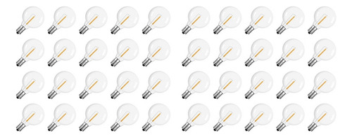 40 Bombillas Led De Repuesto G40 E12 Con Base De Rosca Shatt