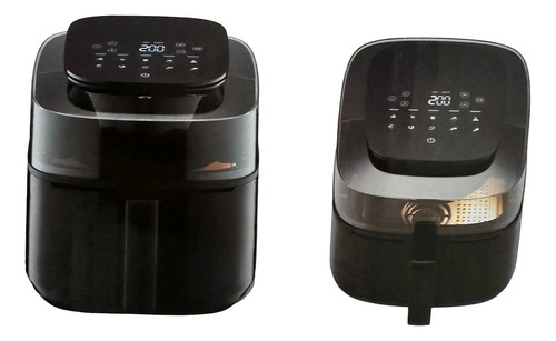 Air Fryer Fritadeira Digital 5l Labravia Com Visor 110v Cor Preto