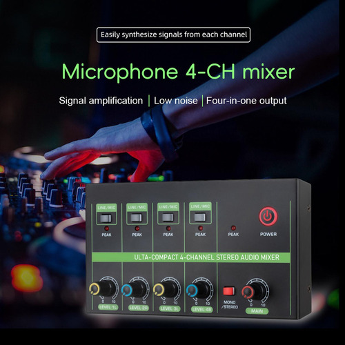 Mini Mezclador De Audio Mezclador De Audio Estéreo Para