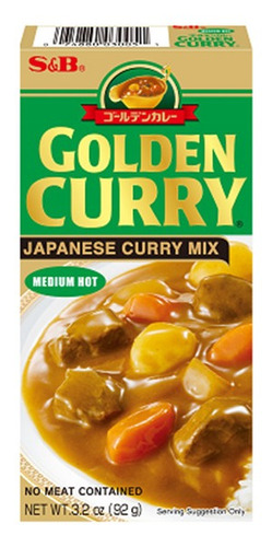 Salsa Curry Golden Medium Hot S&b 92g Picante Medio