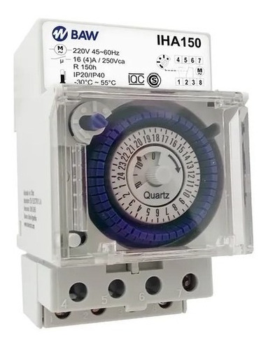 Timer Temporizador Analogico Para Riel Din Iha150 Baw Tabler