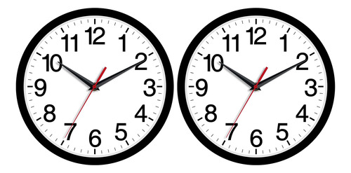 Rohioue Paquete De 2 Relojes De Pared, Modernos Relojes De .