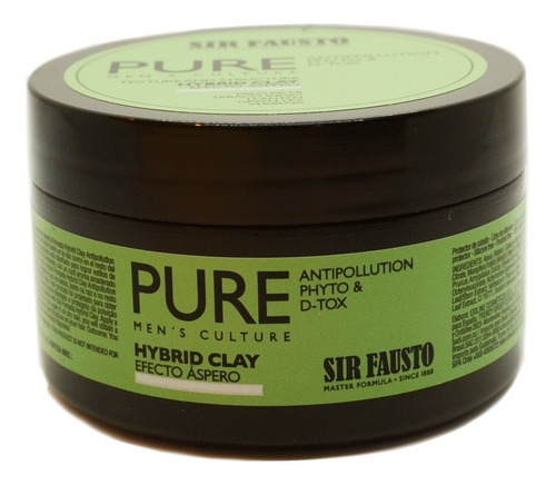 Sir Fausto Pure Hybrid Clay Cera Detox Efecto Áspero 100ml