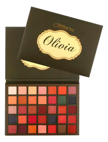 Paleta De Sombras Olivia Beauty Creations 35 Tonalidades Color De La Sombra Cálidos Cálidos