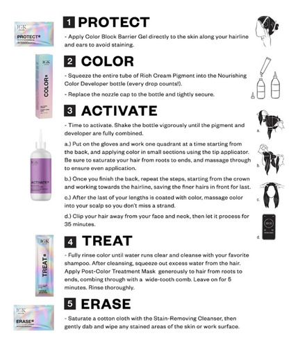 Kit De Coloración De Pelo Igk Permanent Warm Up Golden Caoba