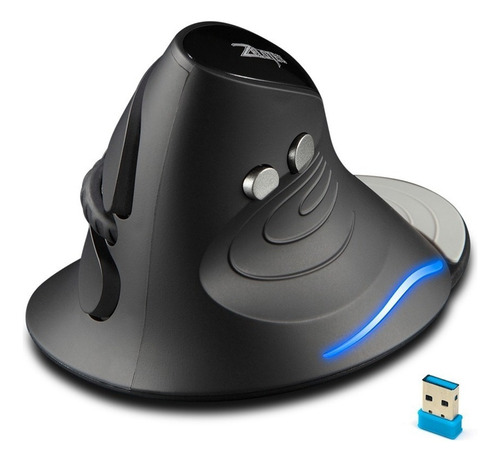 Zx^ Mouse Gamer Vertical Sem Fio Zelotes F-17 Preto
