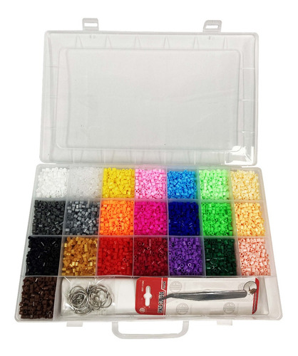 Pack Mostacillas Planchables Hama 5 Mm, 22 Col, 8000 Beads