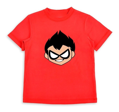 Polera Estampada Jovenes Titanes Robin Moda Niño