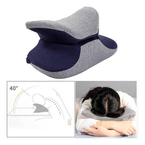 Almohada De Siesta Almohada De Cuello Trasero Azul Oscuro