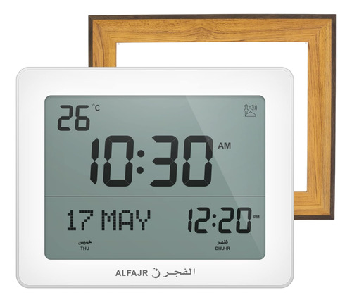 Reloj Despertador Alfajr Cf-19 Digital Clásico, Marrón Claro