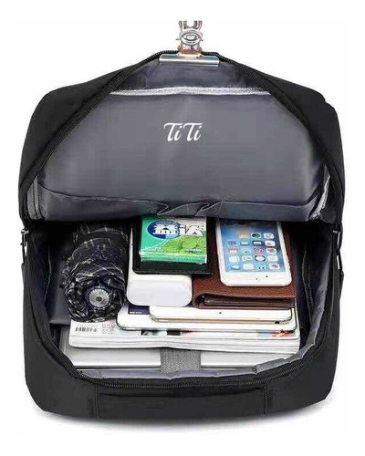 Imagen 6 de 7 de Mochila Escolar Antirrobo Bolsa Casual Para Laptop Carga Usb