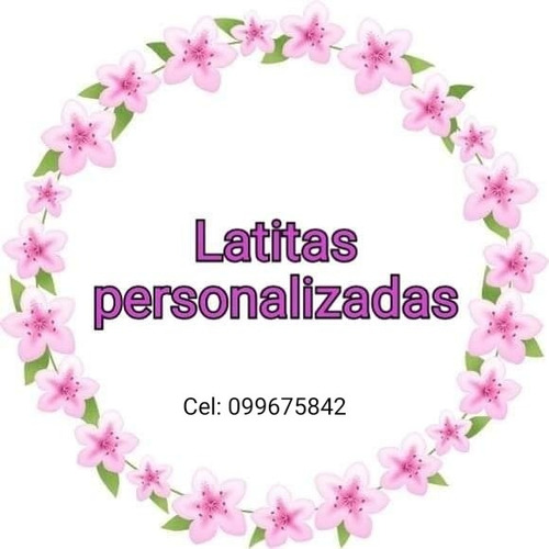 Latita Souvenir Con Minirosario Para Bautismo O Comunión