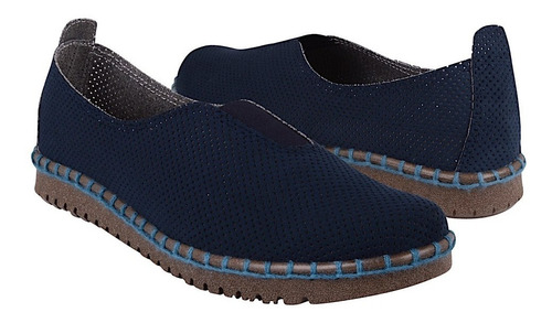 Zapatos Casuales Dama Stylo 8054 Suede Azul