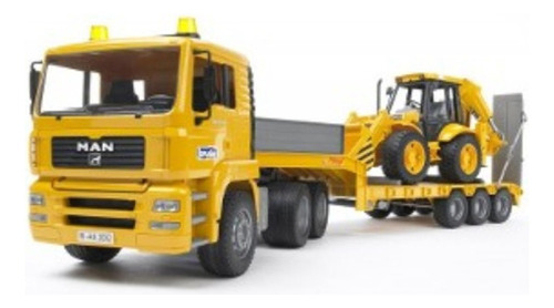 Camión C/trailer Transporta Tractor Pala - Bruder Personaje foto