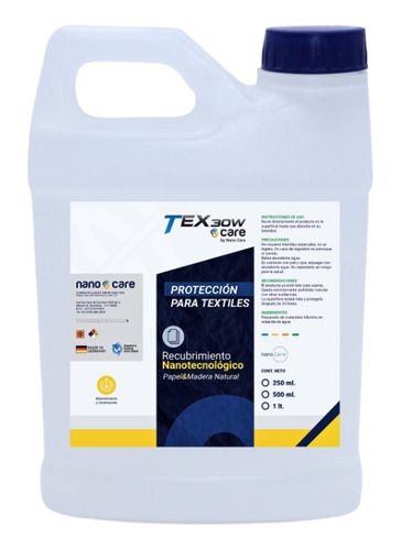 Nano Recubrimiento Para Muebles De Tela 1 Lt Nanocare Alemán
