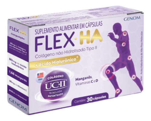 Flex Ha Colágeno Não Hidrolisado Em Cápsulas Vitaminas C E D