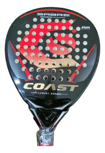 Paleta Coast Sabre Eva Elastic Negro Y Rojo