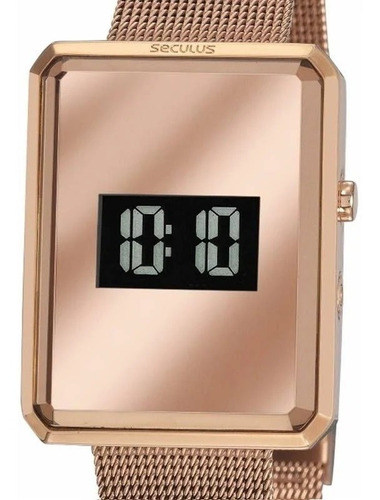 Relógio Feminino Seculus Digital Aço Rose Gold 77061lpsvrs1