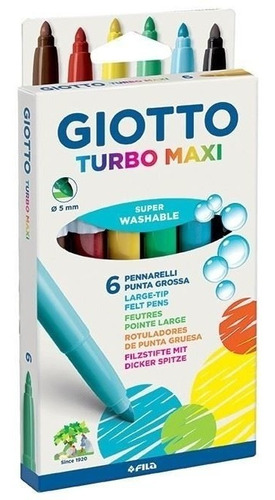 Giotto Marcadores Escolares Turbo Maxi X6