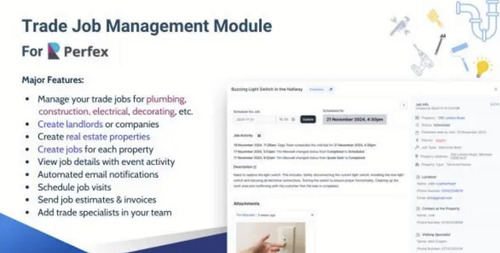 Trade Job Management Para Perfex Crm