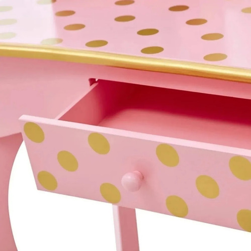 Imagen 2 de 4 de Tocador De Madera Con Taburete Para Niñas No Kidkraft