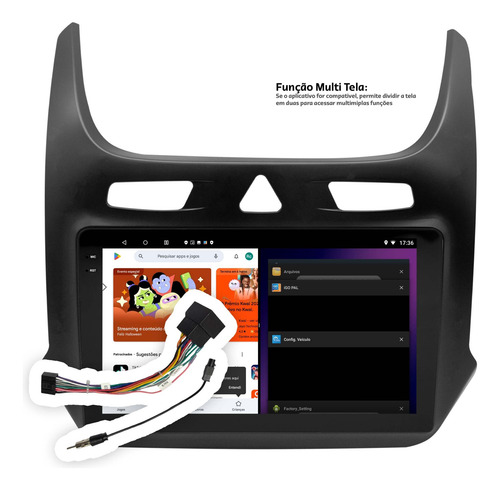 Multimidia Cobalt 2012/2023 Android 14 2gb Carplay 9p Qled