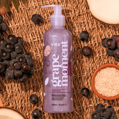 Shampoo Para Cabelos Danificados Grape Moment 300ml
