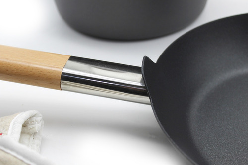 Set Wok Antiadherente 3 Piezas Negro Premium