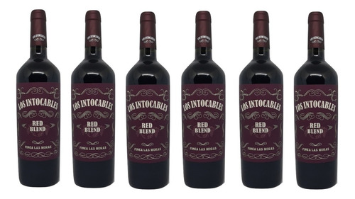 Imagen 1 de 10 de Vino Los Intocables Red Blend Caja X 6 X 750ml.