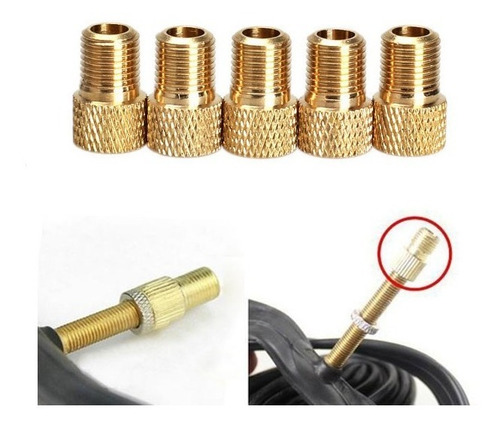 4 Adaptador De Válvula Tampa Bico Fino Pneu Schrader Presta