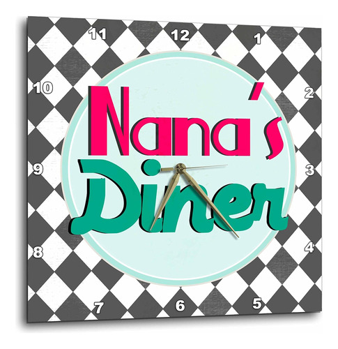 Dpp_151663_2 Nanas Diner Sign On Black Retro Hot Pink T...