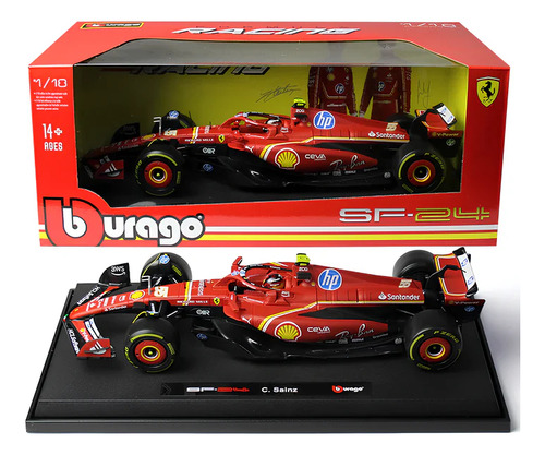 Ferrari F-1 Sf24 Charles Leclerc 2024 Vermelha Burago 1/18