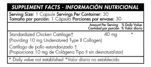 Ucii Péptidos Colágeno Tipo 2 - Unidad a $2966