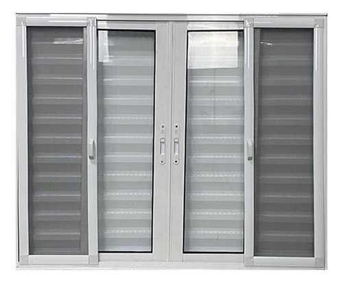 Janela Veneziana 6 Folhas Com Tela Mosquiteira Linha 25 Wt