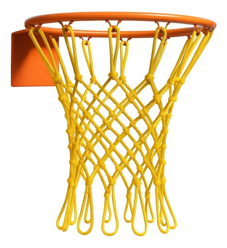 Par De Rede De Basquete Fio 8mm Em Seda Com Proteção Uv Amarelo