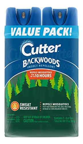 Repelente De Insectos Cutter Backwoods (paquete De 2), Repel