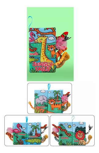 Pack De 2 Libros De Tela Para Bebé Con Colas De Animales