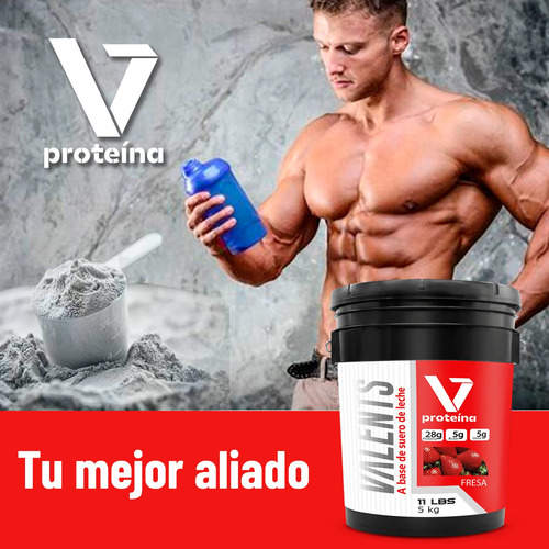 Valents Proteína Whey 5 Kg 11 Lbs Varios Sabores Fresa