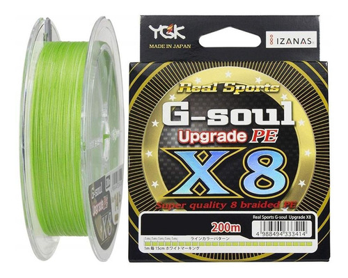 Linha Ygk G-soul Upgrade Pe X8 200mts 60lbs #4 Cor Verde