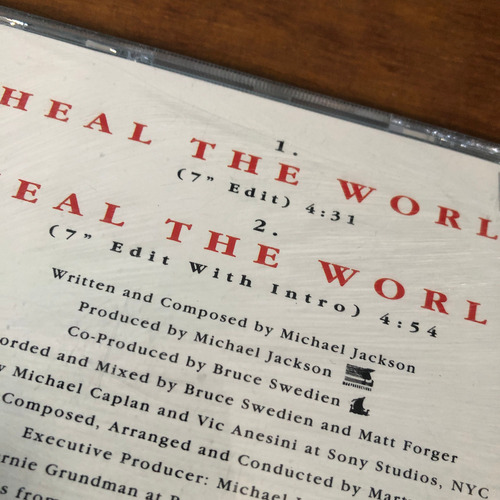 Michael Jackson - Heal The World / Promo Single / Cd (Usado)