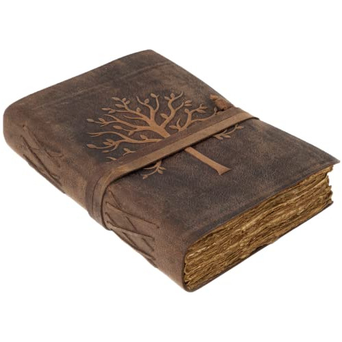 Diario De Cuero Vintage Árbol De Vida, Cuaderno De Cue...