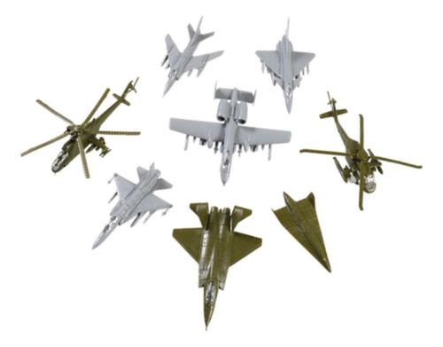 ////8 Piezas De Avión Ensambladas Modelo 1:144 Estilo Modelo